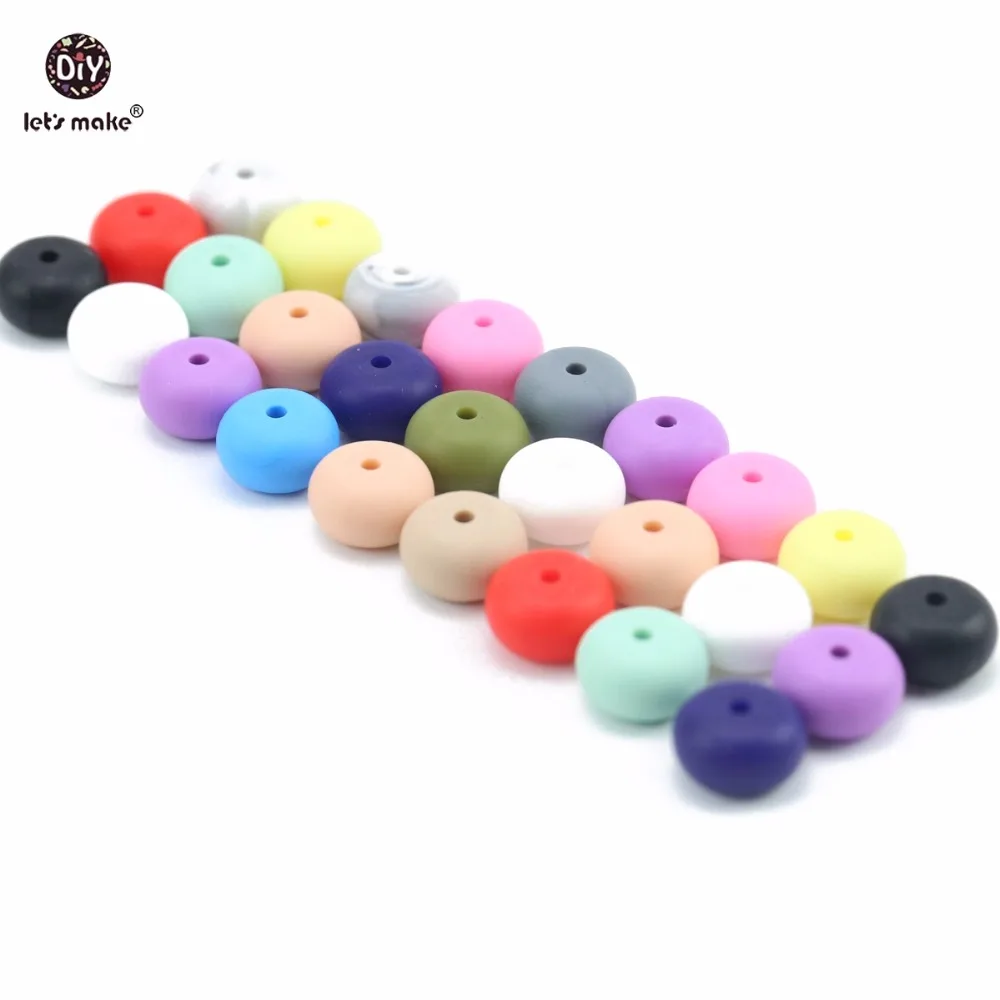 50 шт. силиконовые бусины кубики для прорезывания зубов|food grade silicone teether|silicone