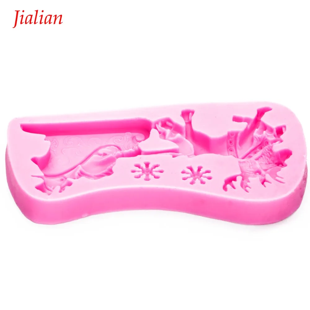 Силиконовые формы в форме рождественского оленя для украшения тортов