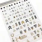 Наклейки для ногтей, 3D, с геометрическим узором, TSC-155, 160