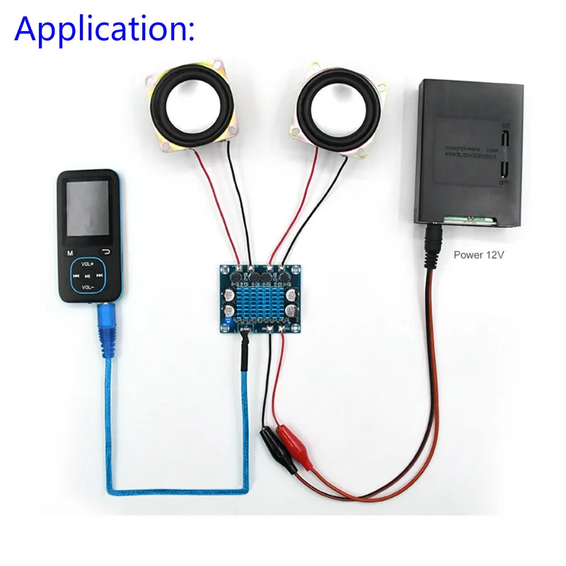 

SOTAMIA Mini Digital Power Amplifier Audio Board 30W*2 Stereo Audio Amplifier 2.0 Amplificador DIY Home Sound Theater DC8-26V