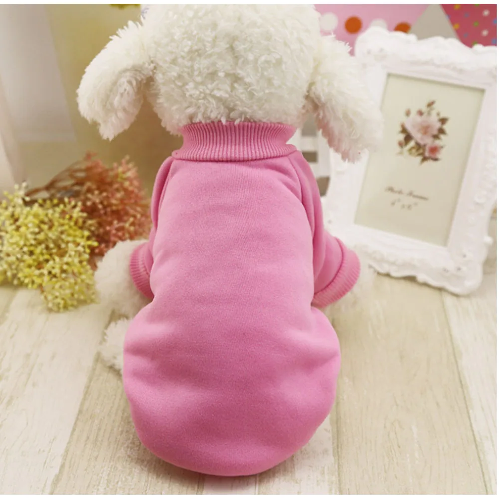 Одежда для собак однотонный зимний теплый мягкий меховой свитер плюшевый