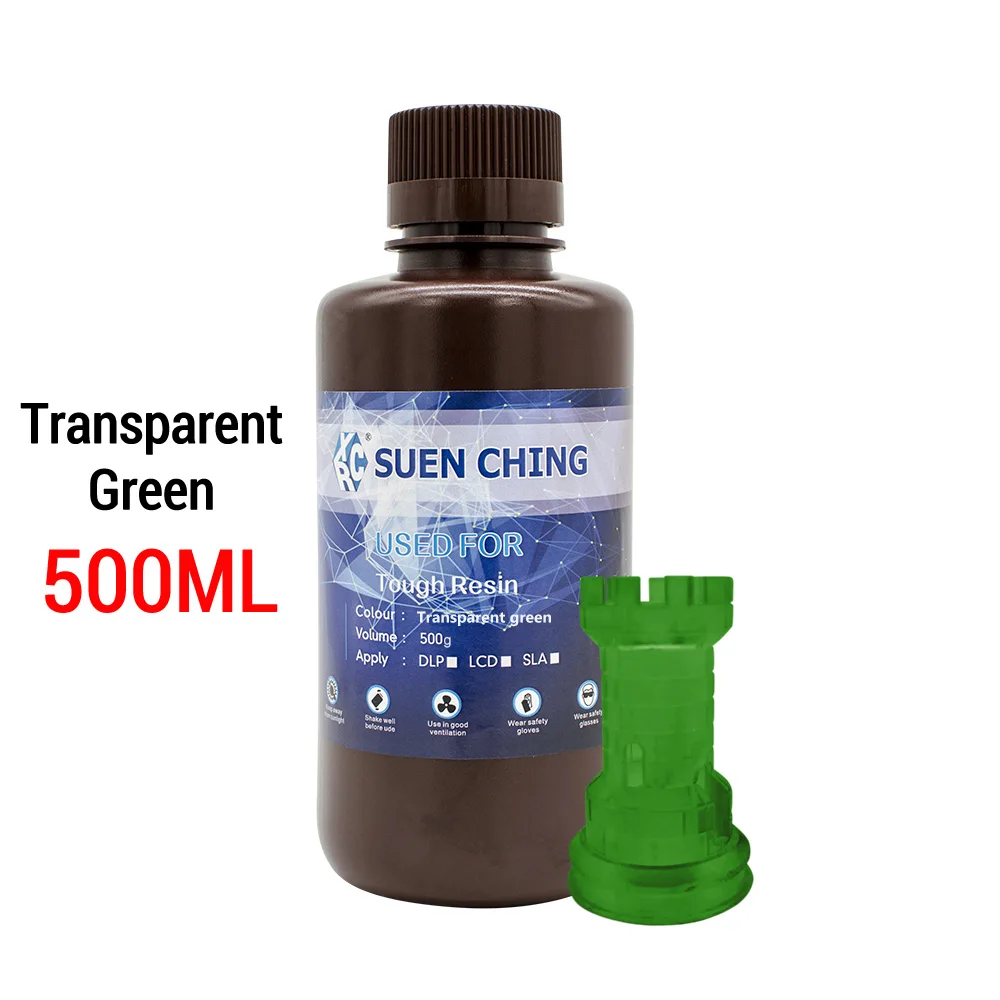 TransparentGreen500G 3d принтер ЖК-полимерный материал SLA УФ-отверждение 3D печать с низким запахом жесткая полимерная нить для Anycubic Photon Anet Sparkmaker - Цвет: TransparentGreen500G