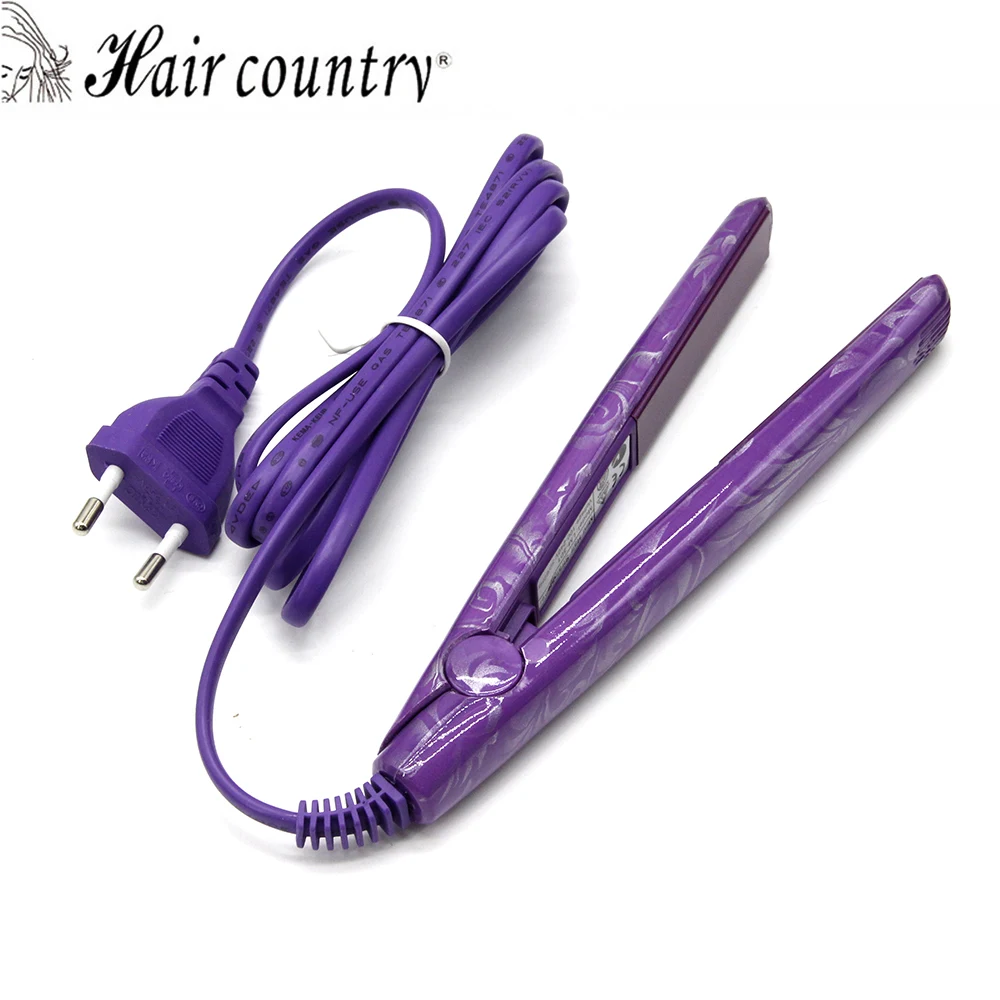 Hair Country Mini Purple Straightener Flat Iron Straightening Comb Personal Care Appliances |