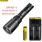 Тактический фонарь NITECORE SRT7GT CREE XP-L HI V3, красный, зеленый, синий СВЕТОДИОДНЫЙ УФ-лампа, макс. дальность луча 450 м, светильник онарик для охоты