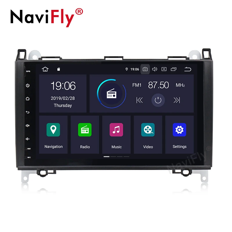 NaviFly android9.0 ips/DSP 9 дюймов экран DAB+ Автомобильный Mtleimedia плеер для Mercedes/Benz/Sprinter/B200/b-класс/W245/B170/W169