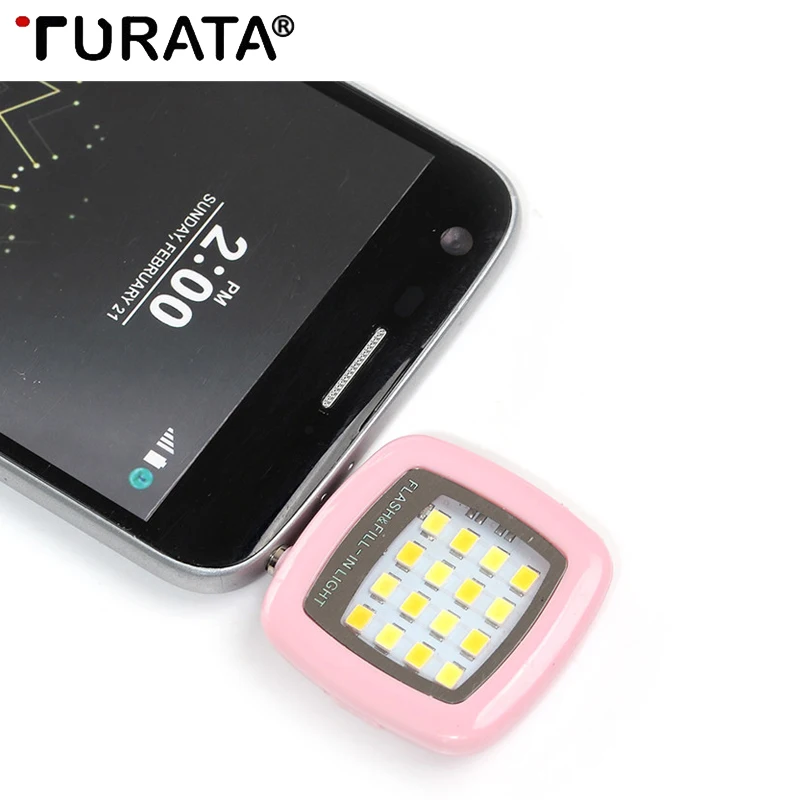 Turata портативная универсальная селфи кольцевой вспышка светодиодный фонарь для