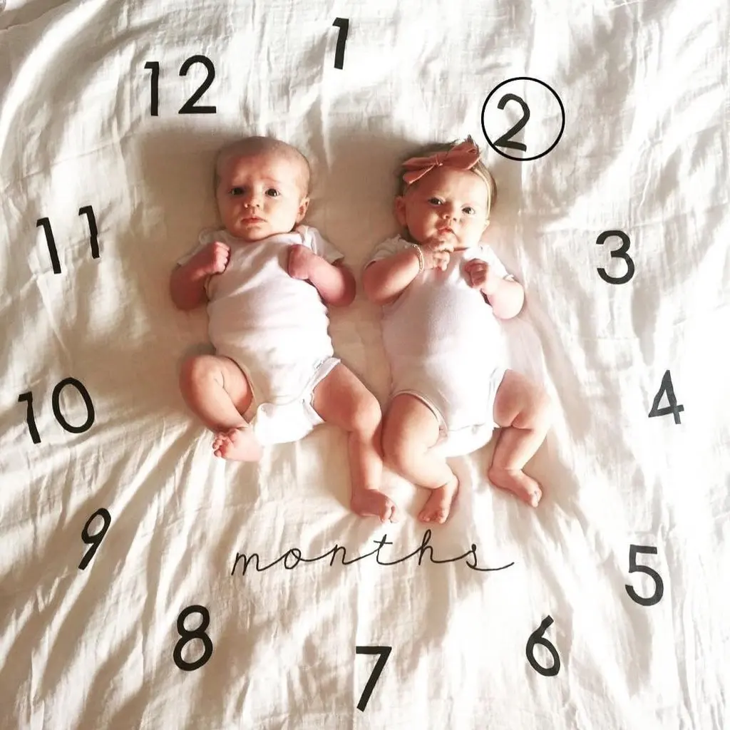 

Infant Baby Growth Record wrap Blanket Photo Photography Prop Blankets Backdrop Cloth Calendar Bebe Photo Accessories 100x100cm
