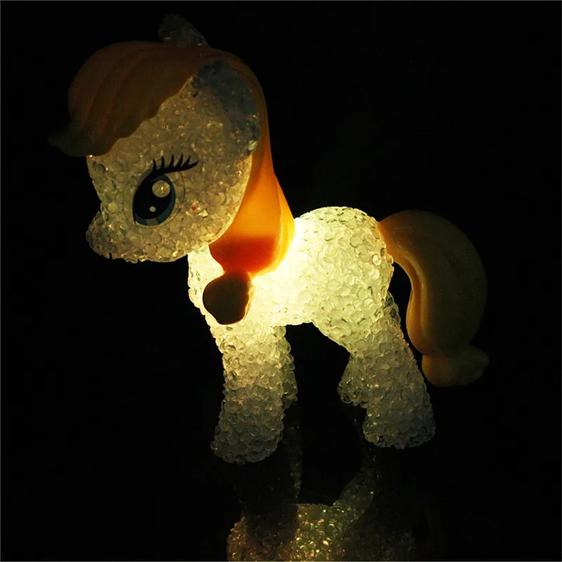 1 шт. цветная меняющаяся мультяшная лошадь лампа ночник с сухим аккумулятором