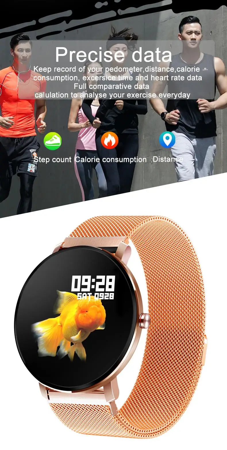 NAIKU K9 спортивные Bluetooth 1,3 дюймов Полностью умные часы с сенсорным экраном фитнес-трекер для мужчин IP68 Водонепроницаемые женские умные часы PK v11 Q8