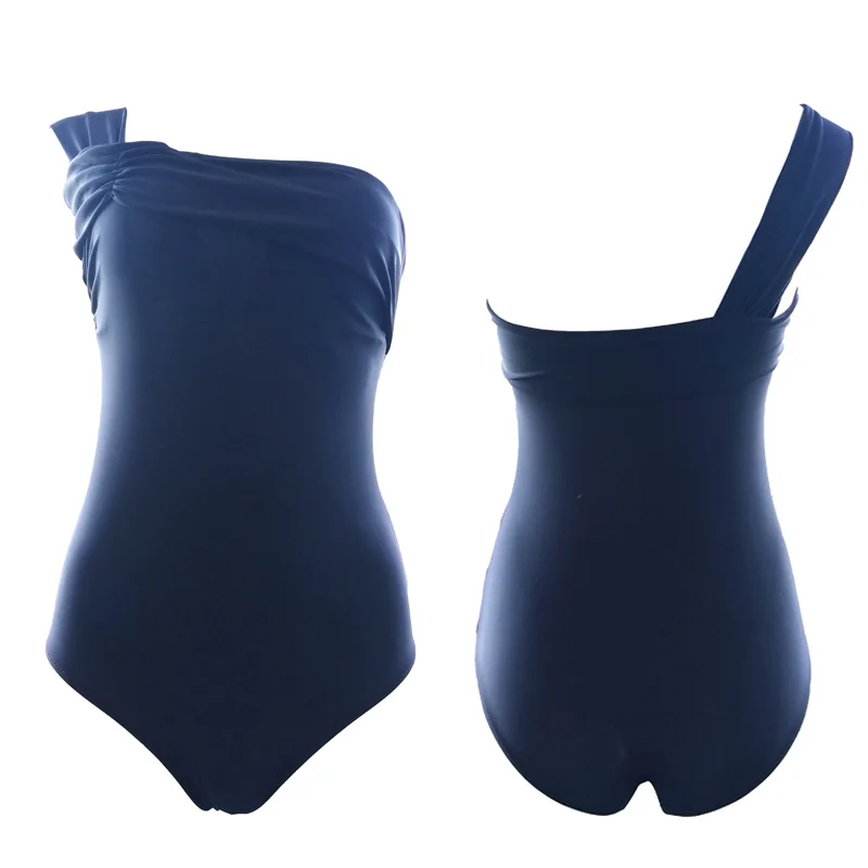 2019 Sexy One Piece Swimsuit Women High Neck Shoulder Monokini Black Swimwear Bathing Suits Swimming Suit | Спорт и развлечения