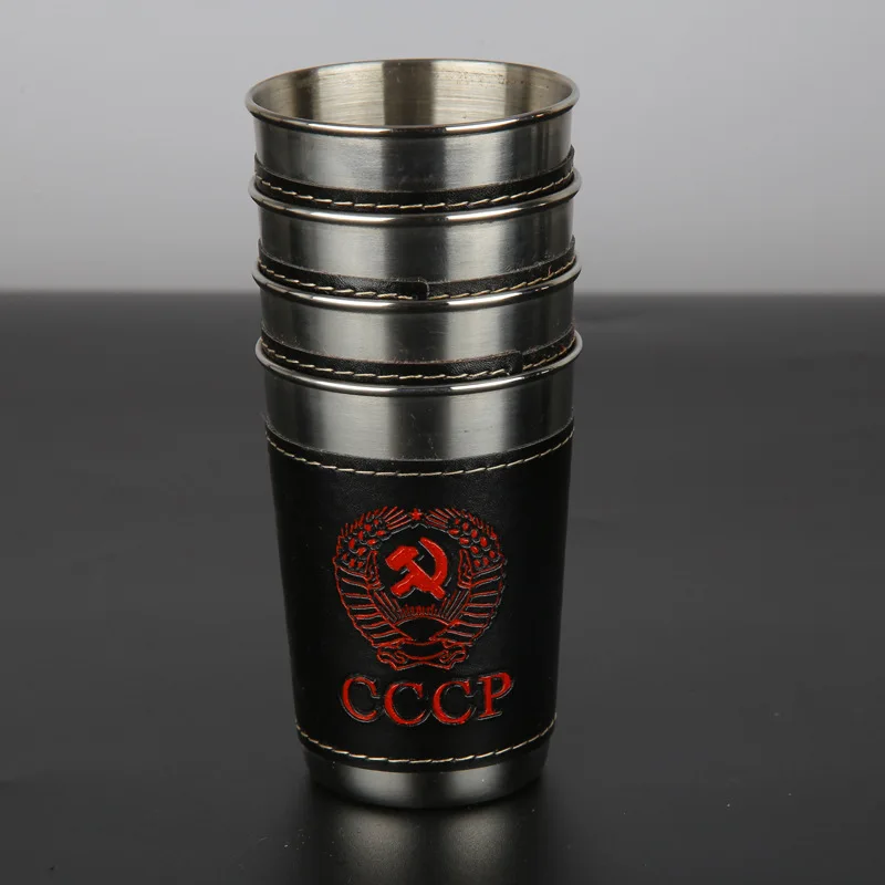 Фляжка UPORS 4 шт. стакан 1 2 6 унций нержавеющая сталь винные стаканы со стандартной