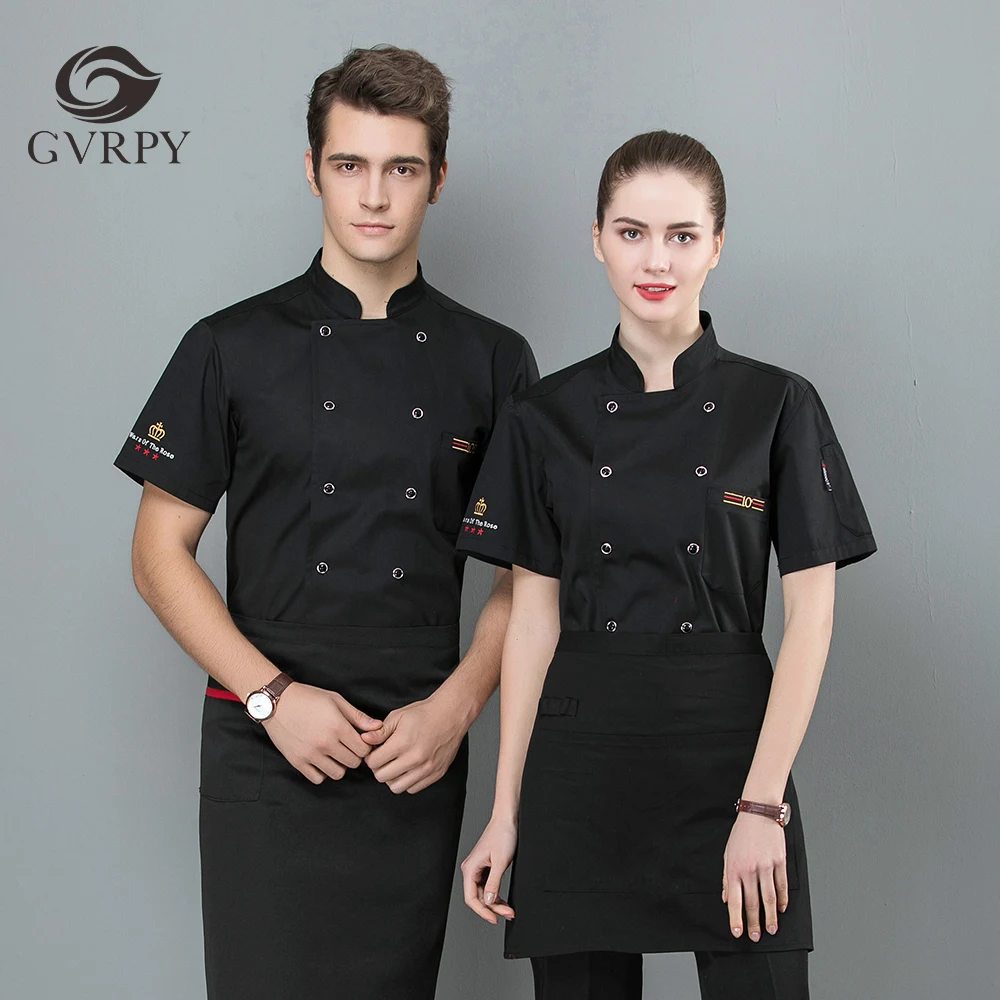 Летняя двубортная куртка для шеф-повара унисекс Рабочая форма ресторана пекарни