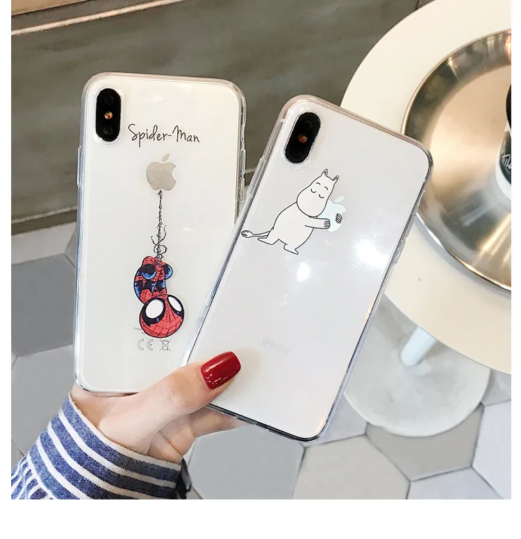 Милый человек-паук Marvel телефон для iphone 11 Pro Max 6 7 8 6s Plus чехол для iphone X XS XR xs max 5 5S se чехол прозрачный
