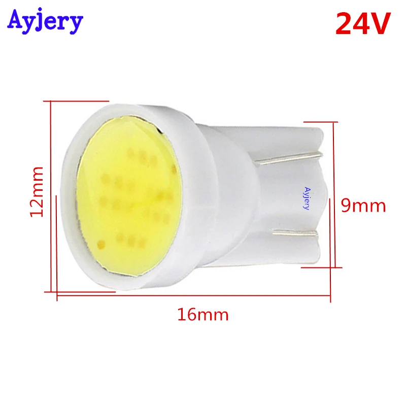 AYJERY 10/30/50X T10 светодиодный 194 168 W5W 24V DC туннельный 2 Вт яркий светильник лампы
