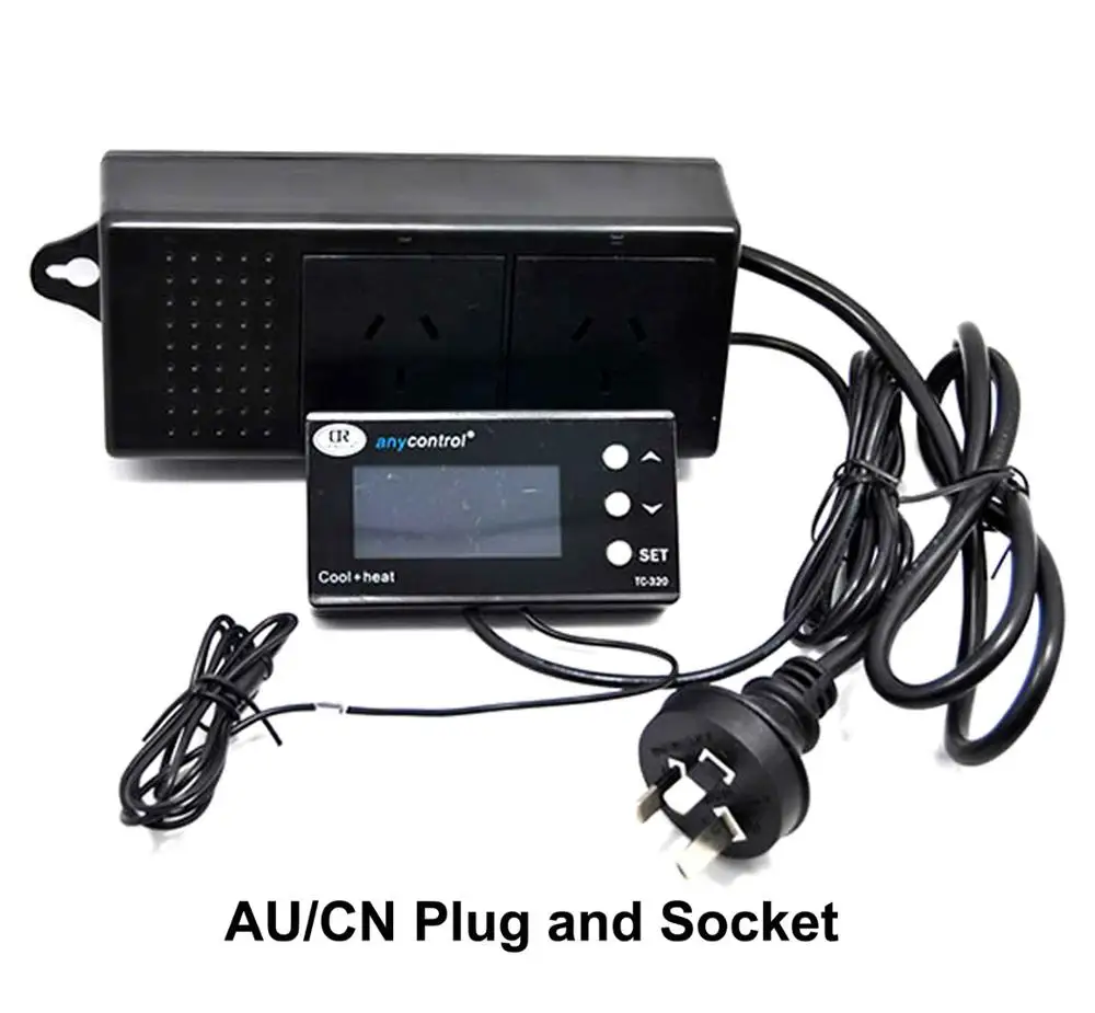 AU CN PLUG SOCKET Водонепроницаемый датчик автоматического переключения регулятор температуры для разведения домашних животных в аквариуме с вилкой EU UK AU CN - Цвет: AU CN PLUG SOCKET