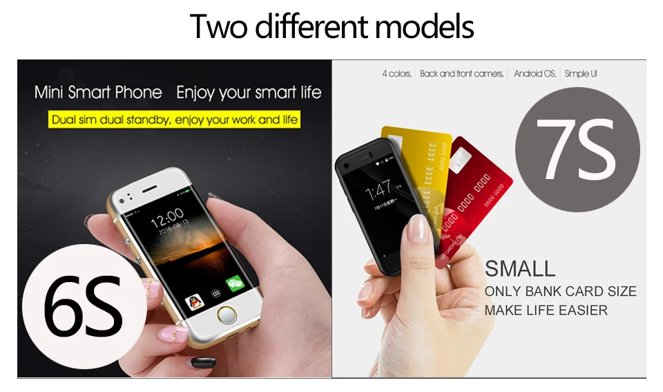 SOYES 7S Dual SIM двойной режим ожидания маленький мини 3G данных ультра тонкий смартфон Android 5,1 Bluetooth 4,0 и 1G+ 8G памяти шагомер