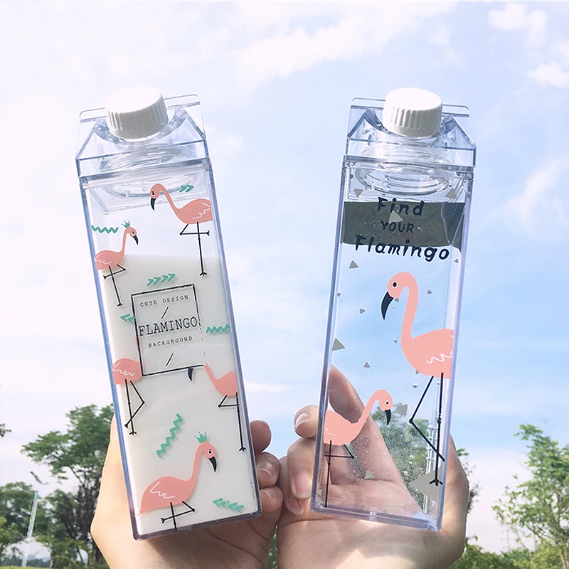 Фламинго бутылка для воды с молоком переносной чайник Спортивная походная My Drink