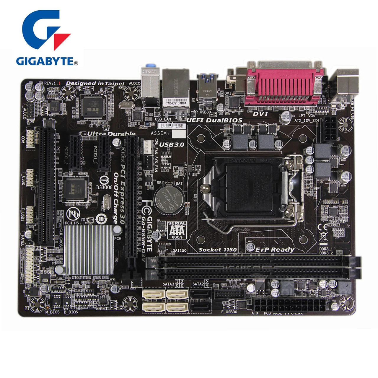 Gigabyte GA B85M D3V 100% оригинальная материнская плата LGA 1150 DDR3 USB3.0 16G B85 настольных SATA III