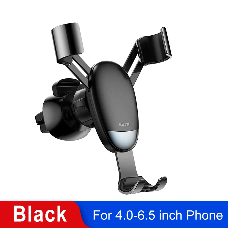 BLACK Универсальный автомобильный держатель Baseus для iPhone 11 Pro Max samsung Mini, держатель для мобильного телефона - Цвет: BLACK