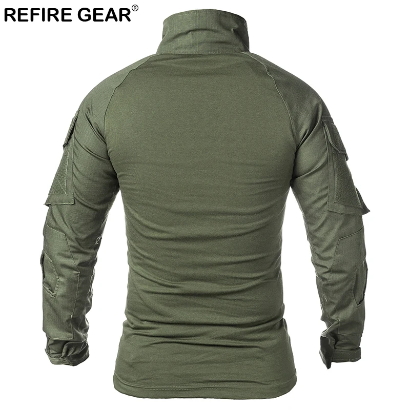 Refire gear Весна Осень Спортивная уличная футболка с длинным рукавом тактические военные армейские рубашки мужские охотничьи альпинистские дышащие рубашки
