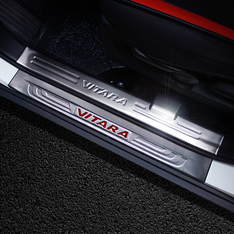 Высококачественная накладка из нержавеющей стали на порог для Suzuki vitara 2015 2018