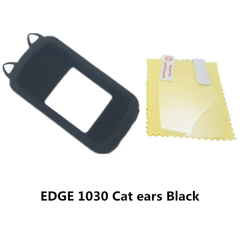 Cat ears Black Garmin EDGE 1030 GPS для велосипеда, код для верховой езды, силиконовый защитный чехол с ушками медведя/кошачьими ушками, фирменный неоригинальный - Цвет: Cat ears Black