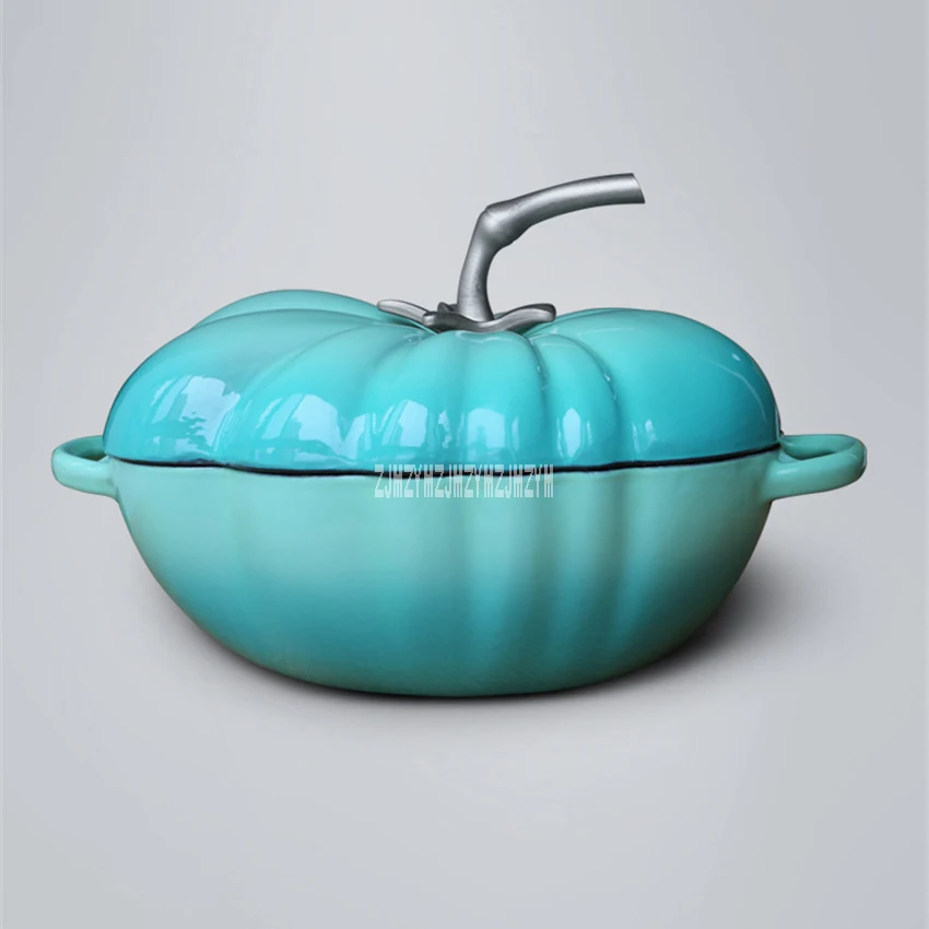 BCA20B бытовой в форме помидора чугуна 27 см эмаль приготовления тушеного супа горшок утолщенной плоской основой кастрюля индукционная плита