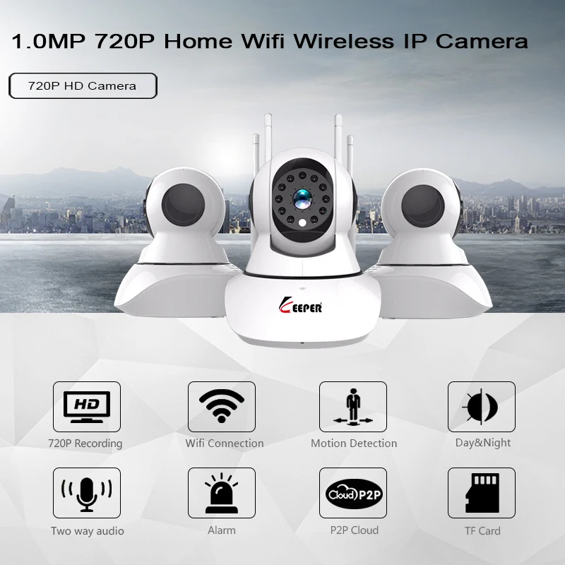 Keeper 720P Главная Безопасность Ip камера Беспроводной WIFI Рекордное