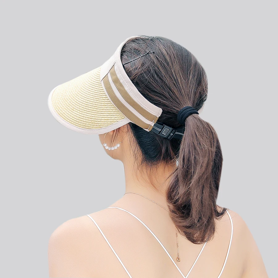 Шляпа женская Соломенная с козырьком Модная Складная Панама от солнца надписью