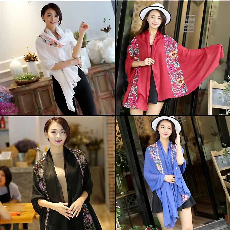 Q Новый Модный богемный женский длинный шарф с принтом обертывание Женская шаль