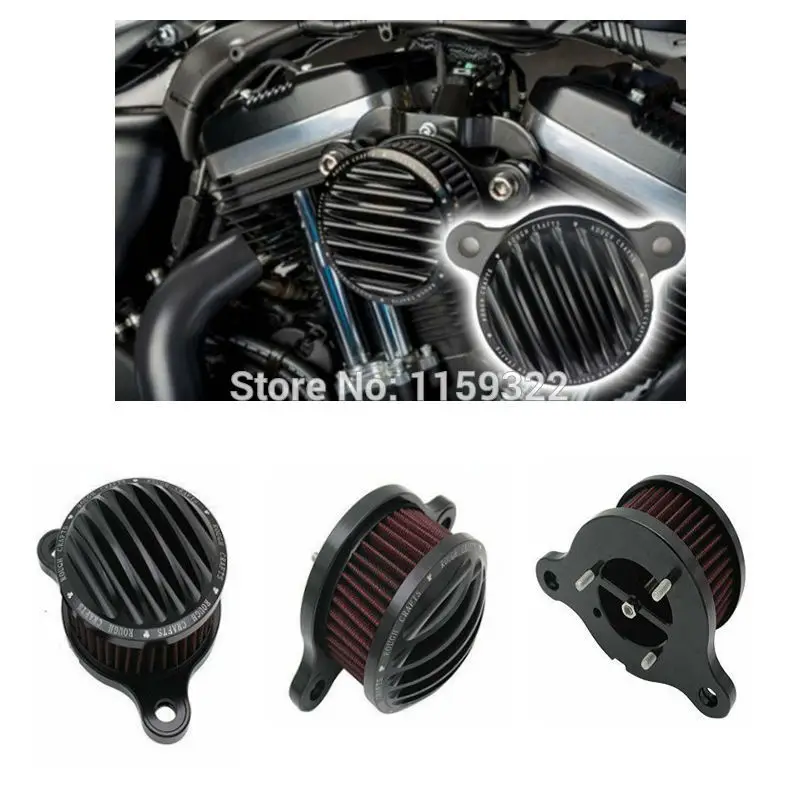 Черный воздушный фильтр Moto rcycle воздухоочиститель для Harley Sportster XL Iron 883 XL1200 48 72 2004