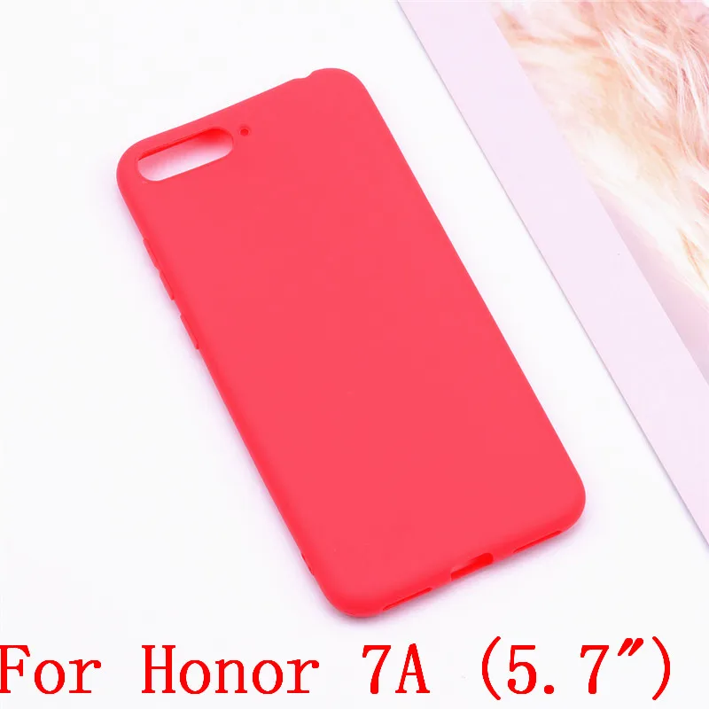 Red Для huawei Honor 7A Pro 5,7 чехол AUM-L29, Мягкий ТПУ силиконовый чехол для huawei Honor 7A DUA-L22 5,45, чехол, чехол для телефона s - Цвет: Red