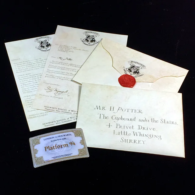 Potter School Acceptance Letter of admission at hogwarts Children Cosplay Tickets&amp Admission Juguetes for birthday | Дом и сад