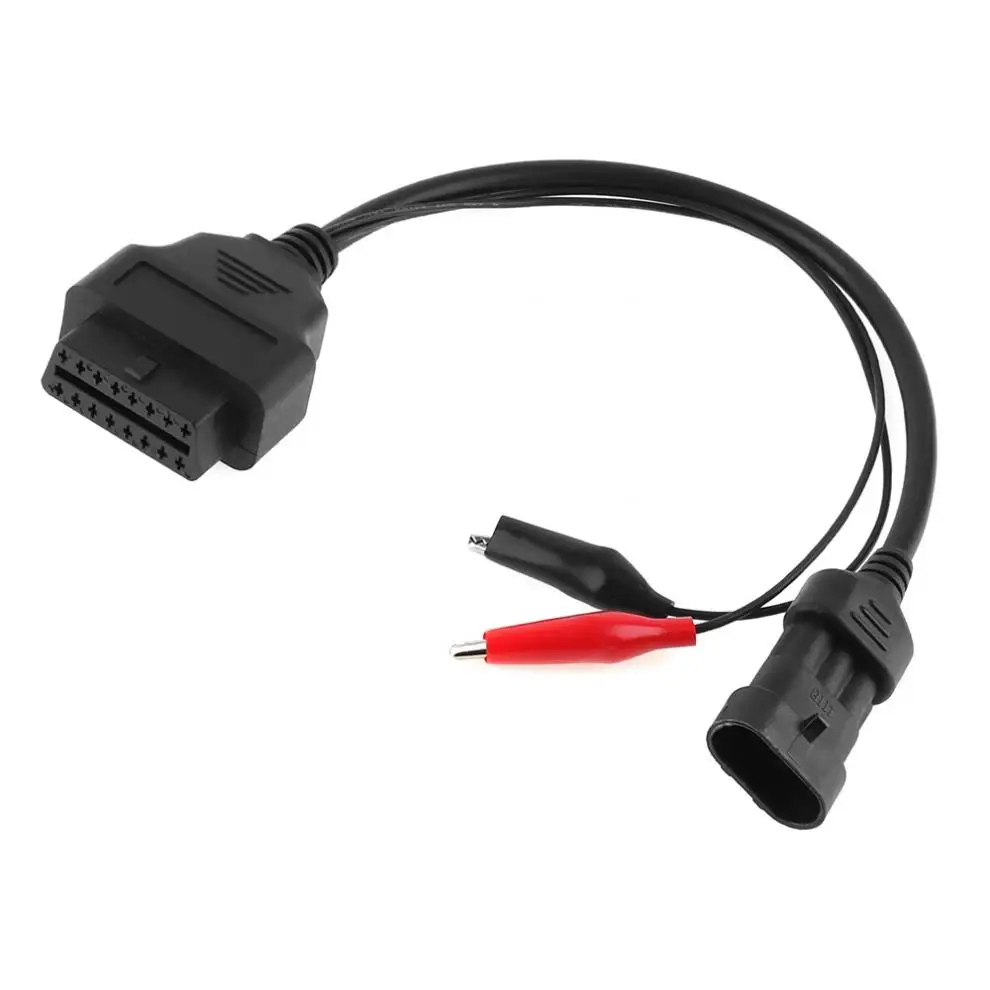 OBD II 16 контактный разъем адаптер для автомобиля с двумя зажимами типа крокодил Fiat