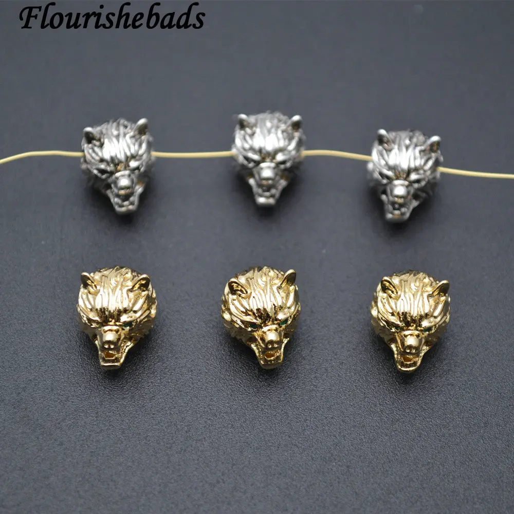 

Anti-rust New Design 10x14mm Metal Copper Leopard Head Spacer Loose Beads Bracelet Charms Fit Jewelry Making