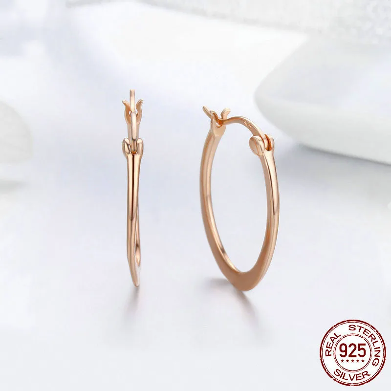 925 серебряные серьги из розового золота в европейском и американском стиле DIY
