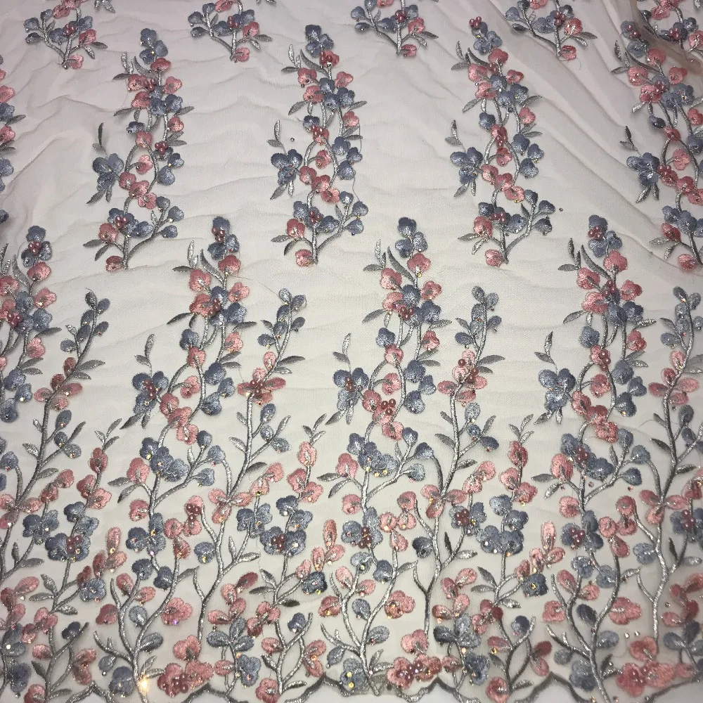 Свадебное Украшение белое нигерийское кружево с камнем 2018 кружевное Тюлевое для