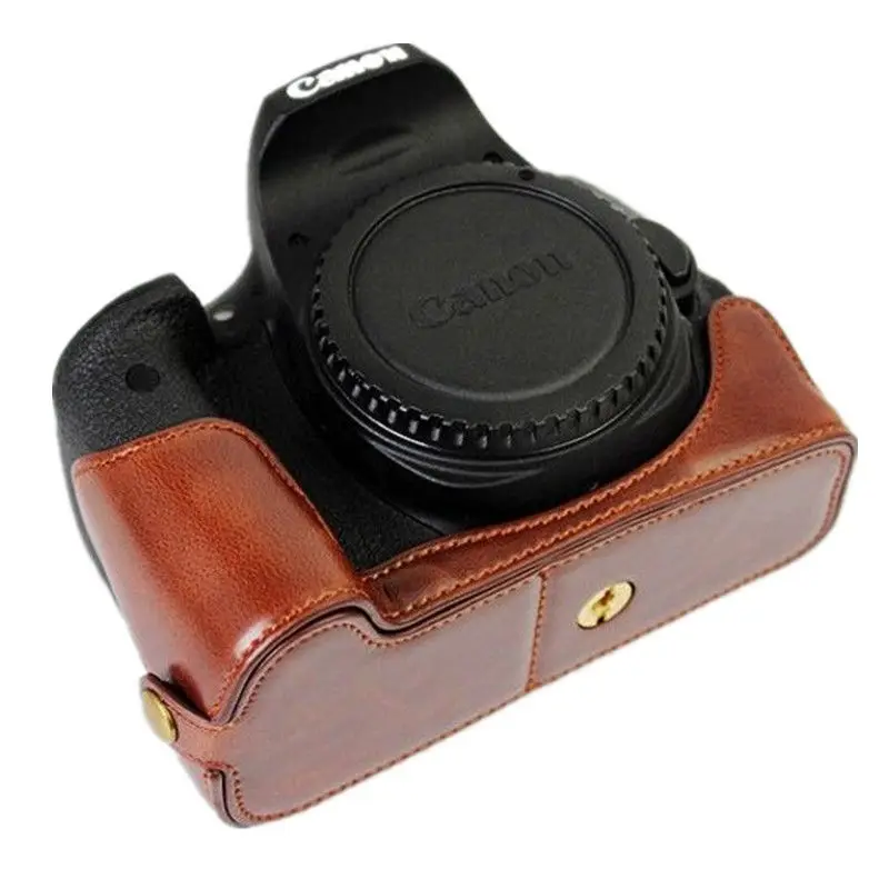 Половина pu кожаный чехол сумка ручка Крышка для Canon EOS 800D T7i или 77D