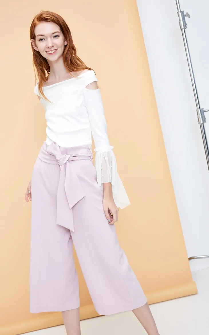 Vero Moda новые женские брюки Капри с высокой талией для отдыха с объемной боковой молнией и широкими штанинами на шнуровке | 31836J515