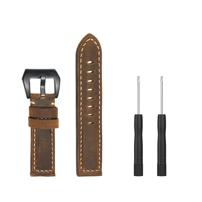 Dark Brown 22 мм ремешок из натуральной кожи для смарт-часов Ремешок для Garmin Fenix 5/Fenix 5 Plus/Forerunner 935/Quatix 5(не быстро подходит - Цвет: Dark Brown