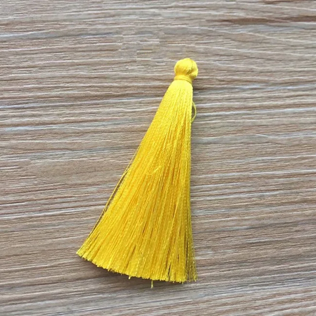 Yellow 20 шт. 7 см мини хлопок нить ткань кисточкой DIY кулон ювелирный браслет для изготовления ключей бахрома отделка Ремесло кисточки Швейные аксессуары - Цвет: Yellow