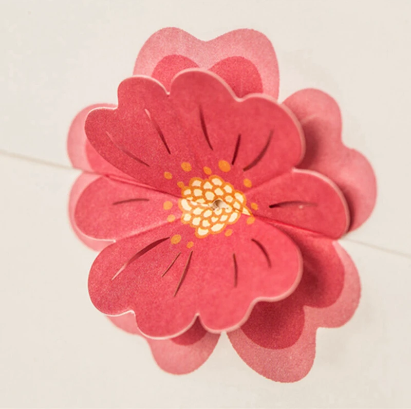 Красный и Розовый Цветок Карман Обручальное Свадебные Приглашения Карты 100