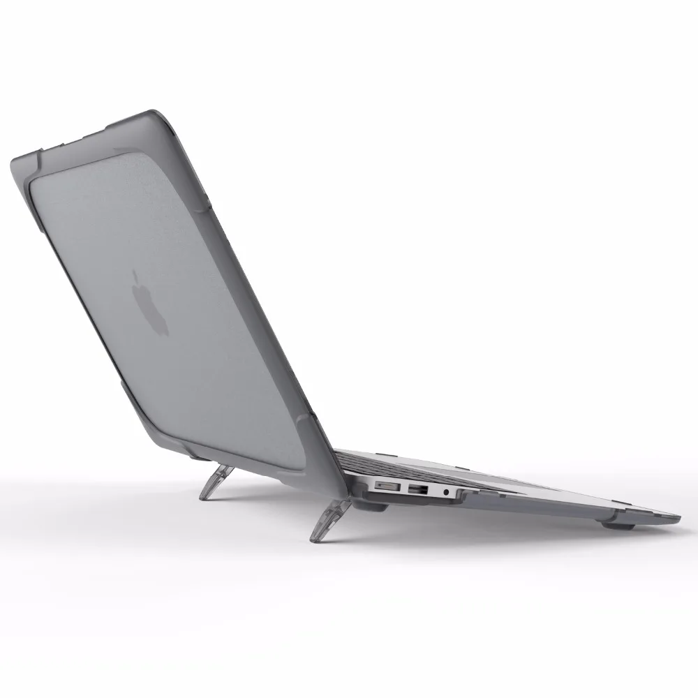 RYGOU для Macbook Air 13 11 тонкое прорезиненное покрытие чехол для Mac Book Air 11,6 13,3 дюймов [сверхмощный] Складной чехол для ноутбука с подставкой