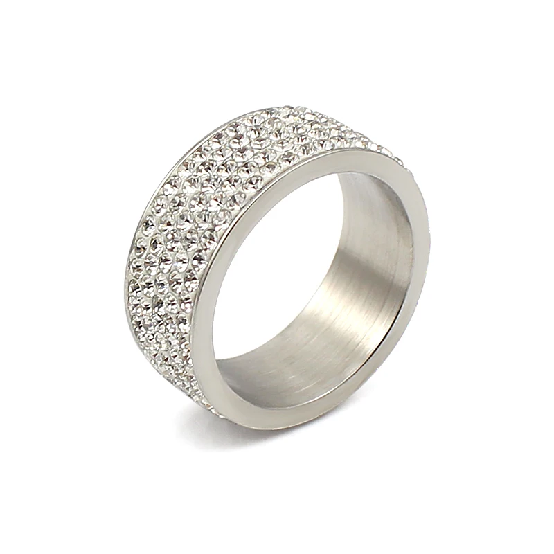 Женское Винтажное кольцо с кристаллами серебряного цвета 6-10 размеров | Украшения