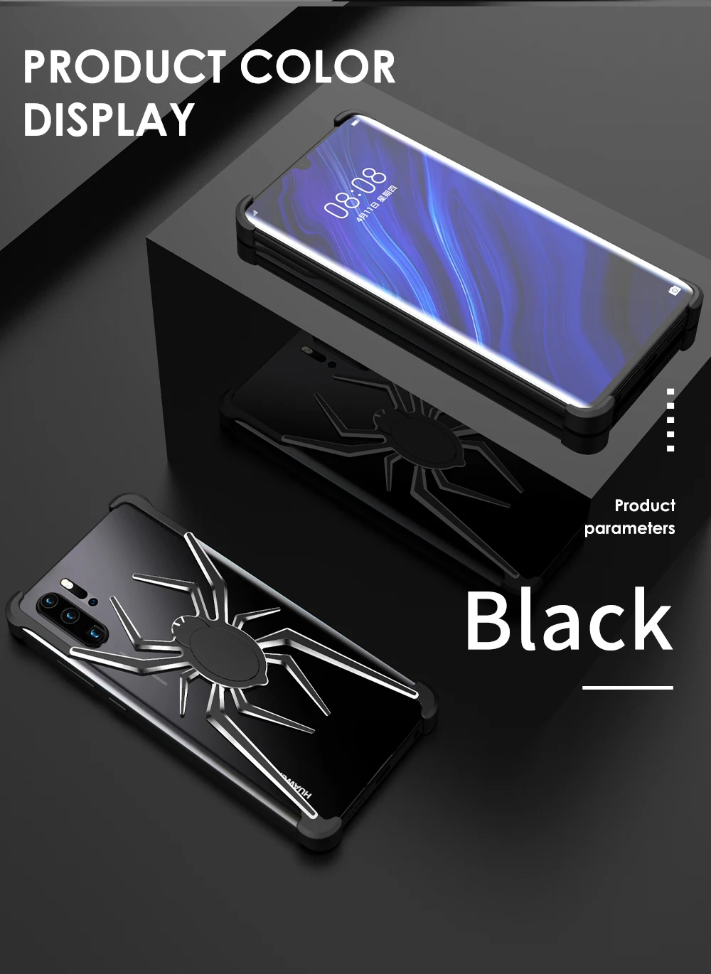 R-JUST Алюминиевый металлический чехол с пауком для huawei P30 Pro mate 20 Pro чехол-накладка Железный человек защитный чехол для телефона