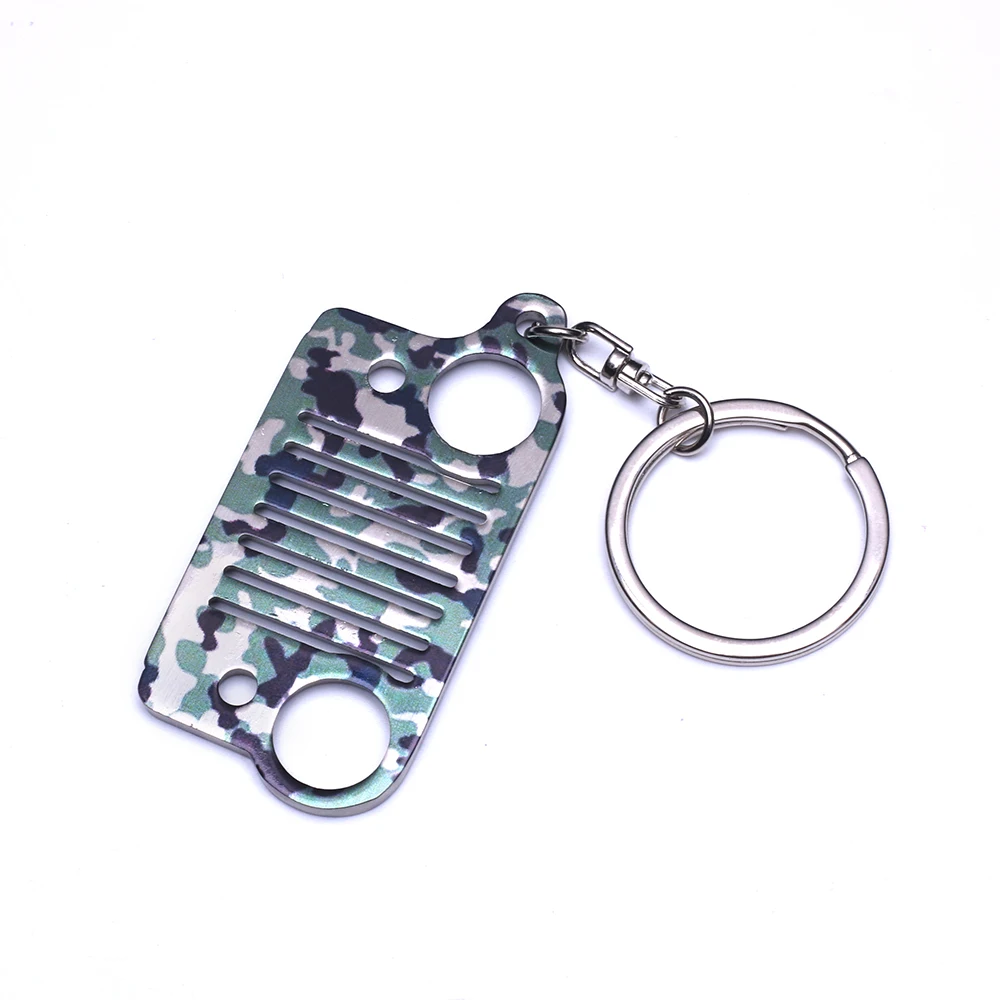 Новинка 2018 стильный Камуфляжный брелок для ключей из нержавеющей стали с грилем