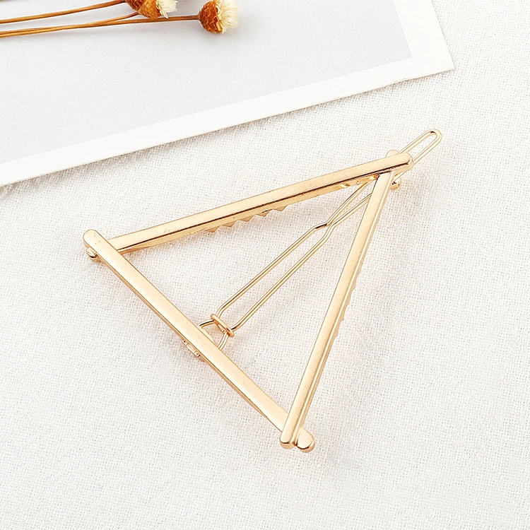 Треугольная металлическая заколка для волос женщин и девочек Элегантные Заколки
