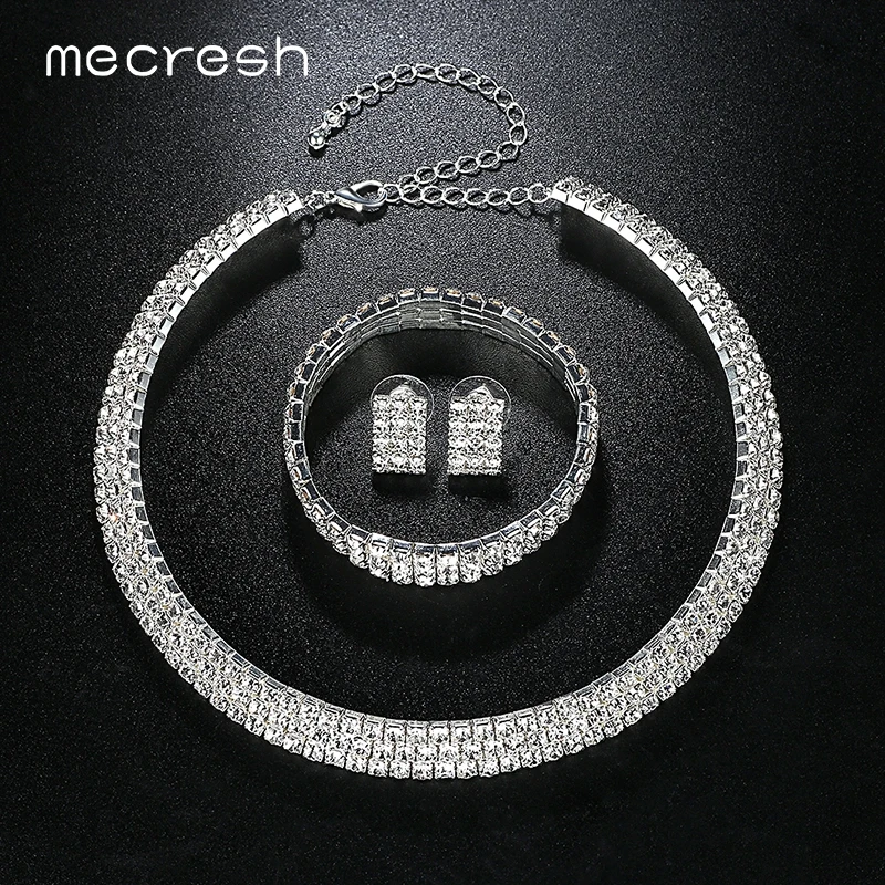 Mecresh классический сткруглый разы африканские Ювелирные наборы кристалл