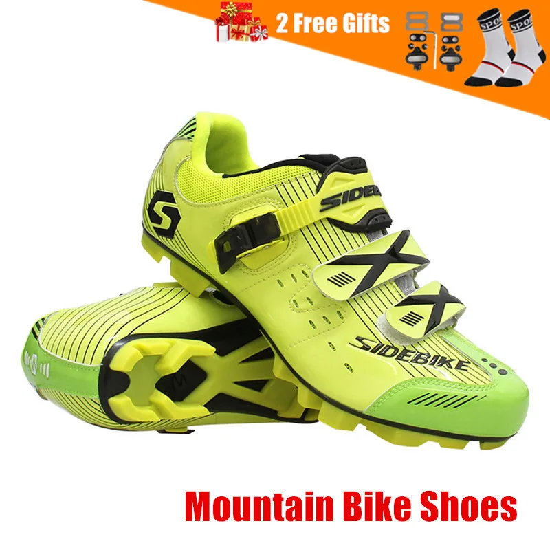 Mountain Bike Shoes SIDEBIKE самоблокирующийся микрофибра MTB обувь мужская велосипедная дорога горный велосипед обувь для велосипеда с высоким давлением нейлон подошва крюк петля - Цвет: Mountain Bike Shoes