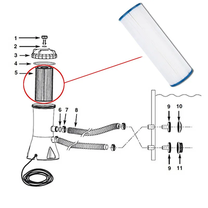 

Swimming Pool Pump Filter Cartridge for Fedoo Unicel Pleatco Filbur C-4326 PRB25IN FC-2375 H99F